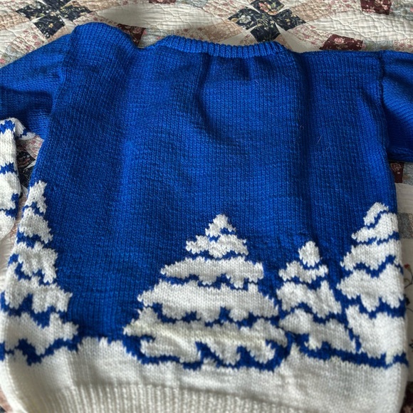 Blue Reindeer Christmas Sweater - Picture 6 of 7